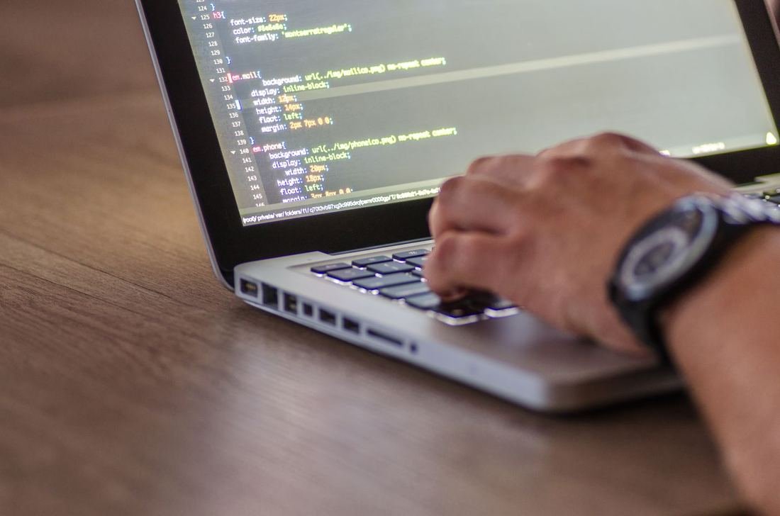 Developer working on code